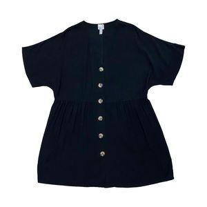 ASOS V Neck Button Front Mini Smock Dress